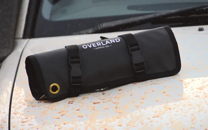 The Tool Roll on the bonnet of a Land Cruiser